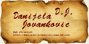 Danijela Jovanković vizit kartica